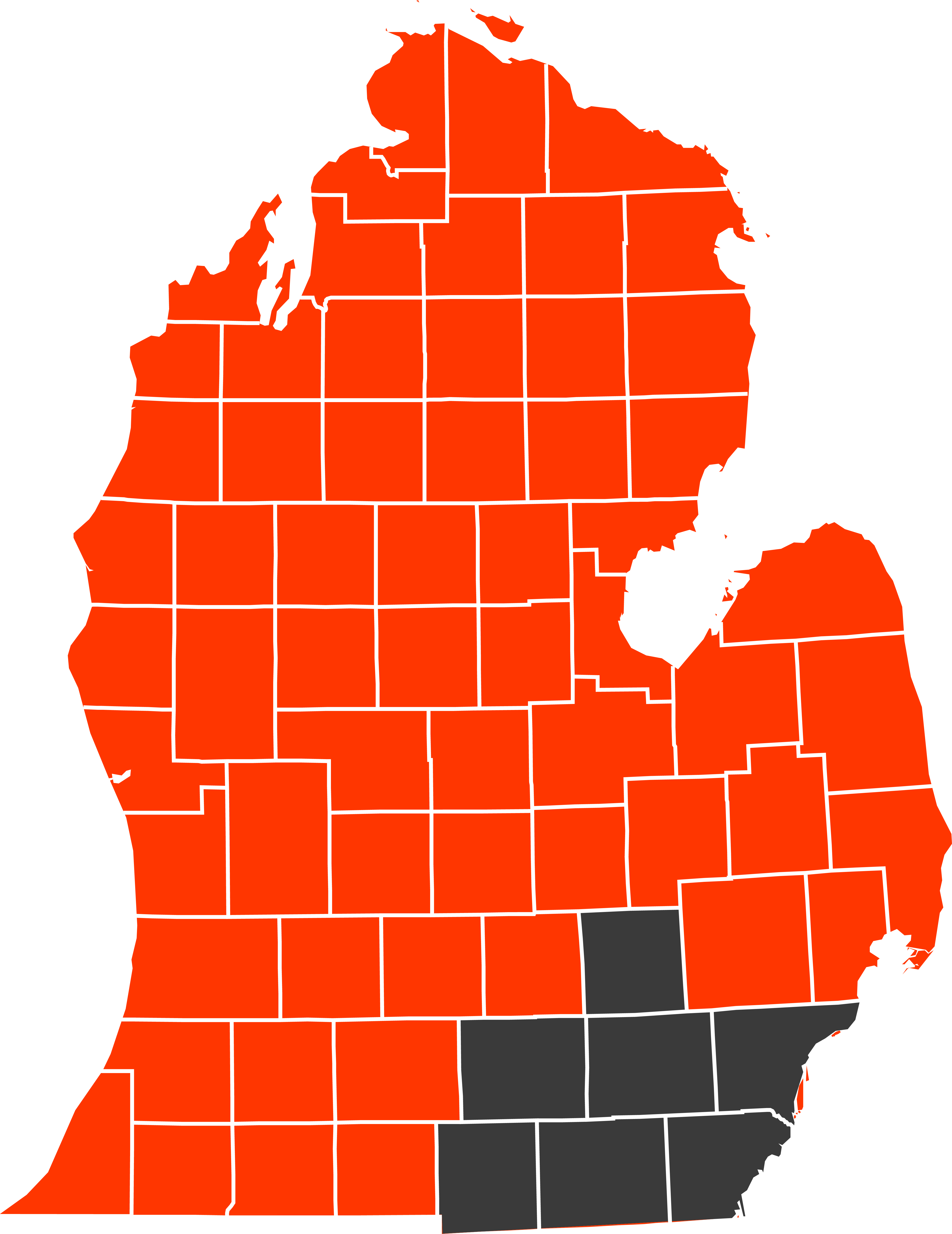 Michigan Excavation Services County Map